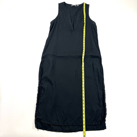 Athleta Meditation Midi Dress Black Linen Size Small - Picture 6 of 7